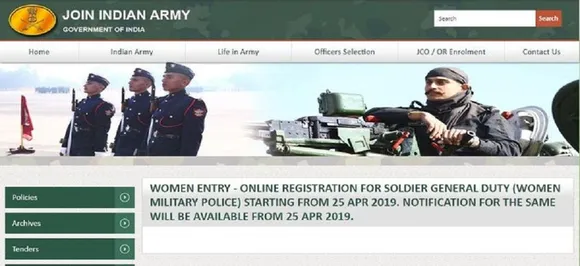 In a first, Army opens vacancies for women in military police role, registration begins today