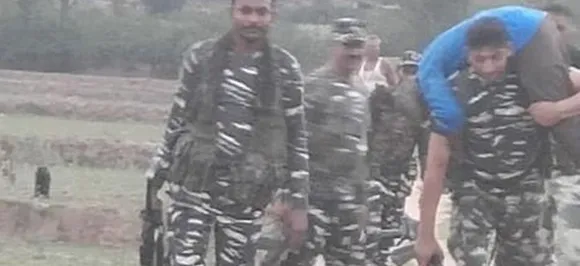 CRPF jawan walks 3 km carrying polling official on shoulder to save his life