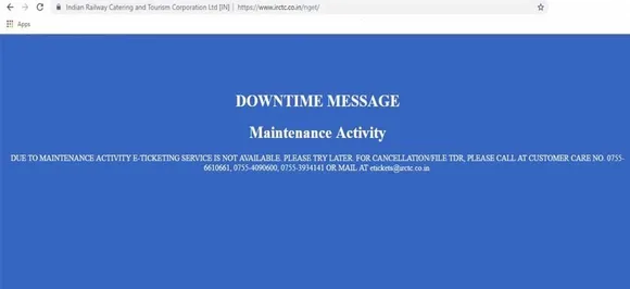 Tatkal ticket booking hit as Indian Railways' IRCTC website goes down