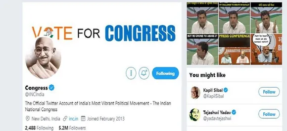 After 'Godse a patriot' row, Congress switches to Mahatma Gandhi's image on Facebook, Twitter