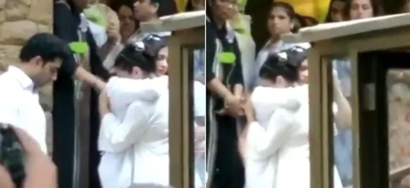 Watch VIDEO: Kajol breaks down in Aishwarya Rai Bachchanâ€™s arms at father-in-law Veeruâ€‰Devganâ€™s funeral