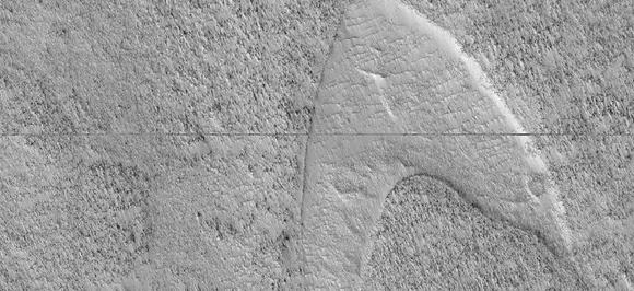 NASA spacecraft spots Star Trek logo on Mars