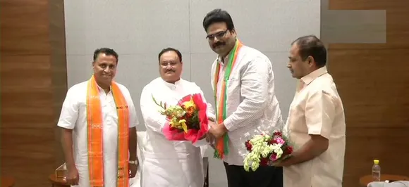 TDP spokesperson Lanka Dinakar joins BJP in presence of JP Nadda at party headquarters