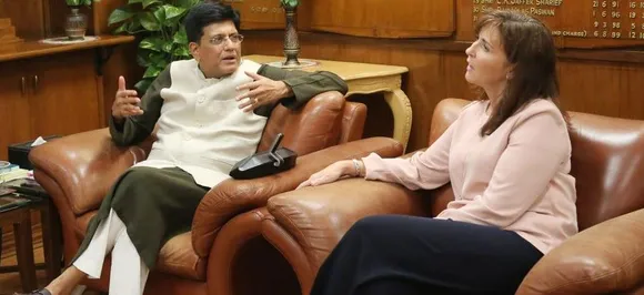 Walmart President and CEO Judith McKenna meets Commerce and Industry Minister Piyush Goyal