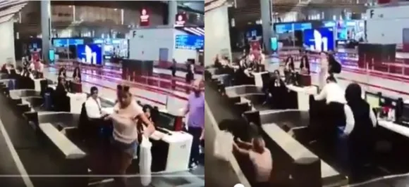 Viral Video: Woman boards luggage belt thinking it would take her to plane