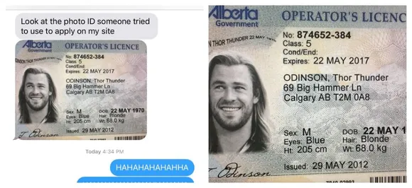 No kidding ! Someone actually tried to buy weed using a fake â€˜Thorâ€™ ID