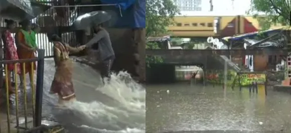 Mumbai rain: Heavy downpour lashes city, local trains affected 