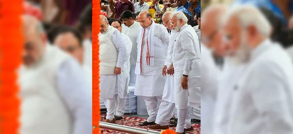 Watch: After teary farewell to Sushma Swaraj, PM Modi and Advani walk hand in hand