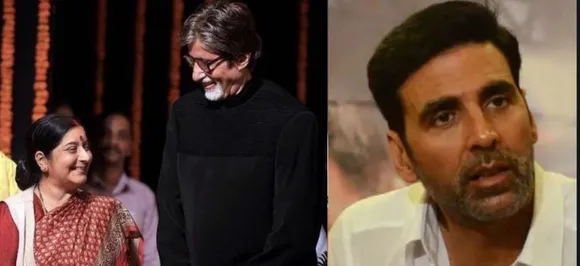 RIP Sushma Swaraj: From Amitabh Bachchan to Akshay Kumar; here's how Bollywood reacted