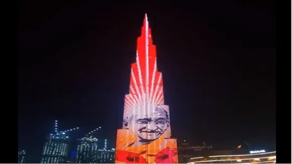 Watch: Dubai's Burj Khalifa Lit Up With Mahatma Gandhi's Image On His 150th Birth Anniversary 