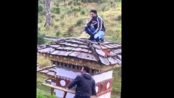 No Lesson Learnt? After Bali's Hotel Heist, Another Indian Tourist Desecrate 'Chorten' In Bhutan