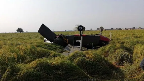 Pakistan Army's Aircraft Crashes In Paddy Field In Punjab Province 