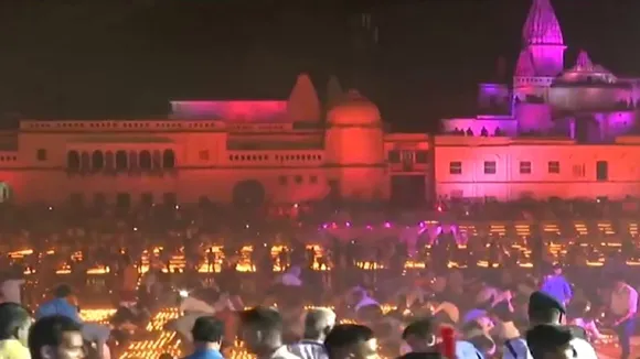 On Diwali, Ayodhya Creates World Record By Lighting Over 5.50 Lakh Earthen Lamps At Ram Ki Paidi