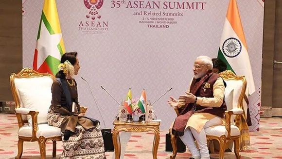 PM Modi Meets Myanmar's State Counsellor Aung San Suu Kyi