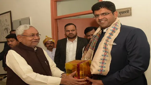 Haryana Deputy Chief Minister Dushyant Chautala Calls On Nitish Kumar In Patna