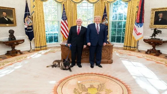 Trump Presents Conan The Dog, 'Incredible' Hero Of Baghdadi Raid At White House