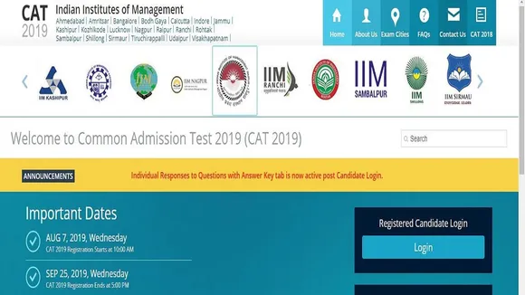 CAT 2019 Answer Key Released, Check At iimcat.ac.in