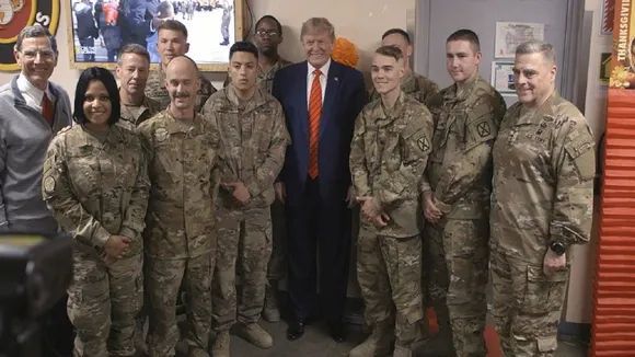 Donald Trump Makes Surprise Visit To Afghanistan, Eats Turkey With Troops