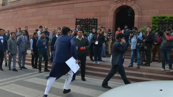 Twitterati Praise Piyush Goyal As Ministerâ€™s Pics Rushing To Parliament Go Viral