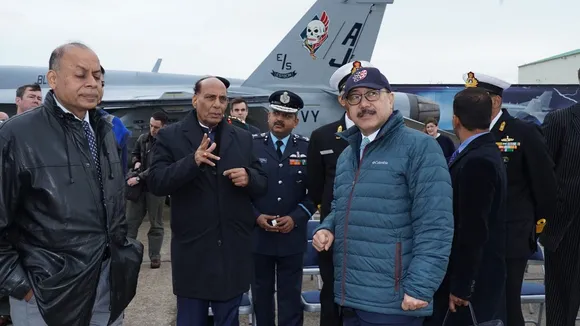 Rajnath Singh Visits US Naval Air Station, Reflects On Strong Defence Ties