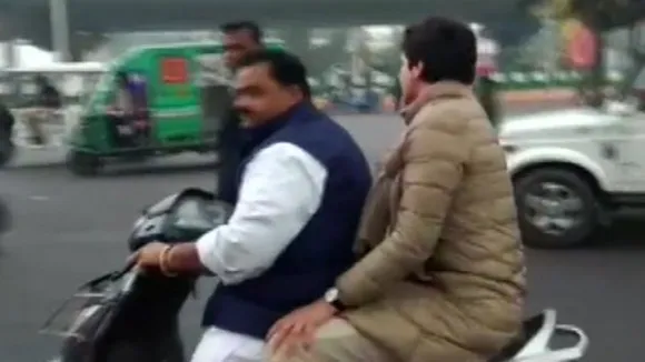 Lucknow: Congress Worker, Who Gave Priyanka Gandhi Ride On His Scooty, Gets Rs 6100 Challan