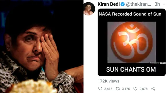 'Have You Just Joined WhatsApp University': Twitter Roasts Kiran Bedi For 'Sun Chants Om' Post 