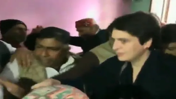 Watch: Scuffle Breaks Out Between Congress Workers During Priyanka Gandhiâ€™s Visit To Meerut 