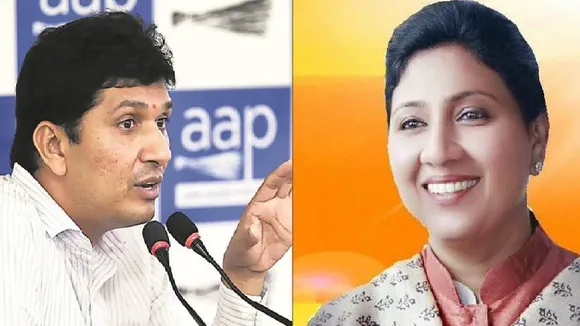 AAP's Saurabh Bharadwaj and BJP leader Shikha Rai