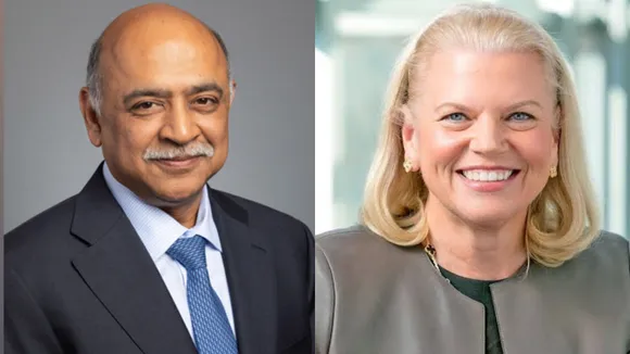 Arvind Krishna and Ginni Rometty