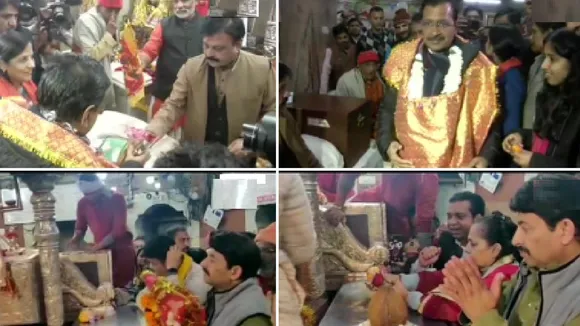 Kejriwal temple visit