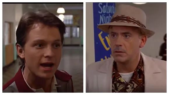 RDJ Tom Holland Imagined In â€˜Back To The Future