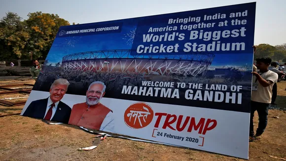 trump in india