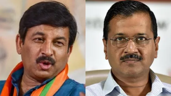 Manoj Tiwari and Arvind Kejriwal