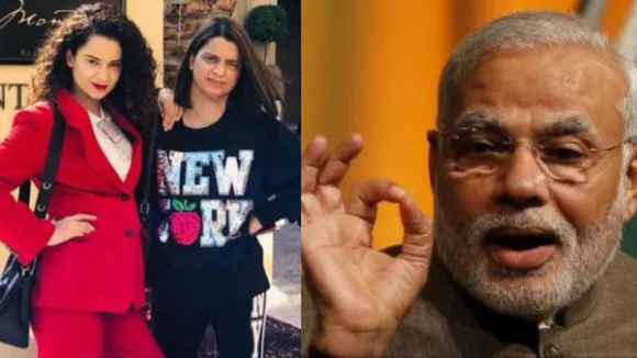 rangoli kangana narendra modi