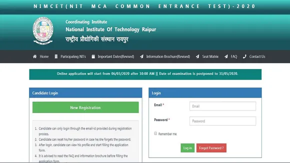 nimcet 2020 application form