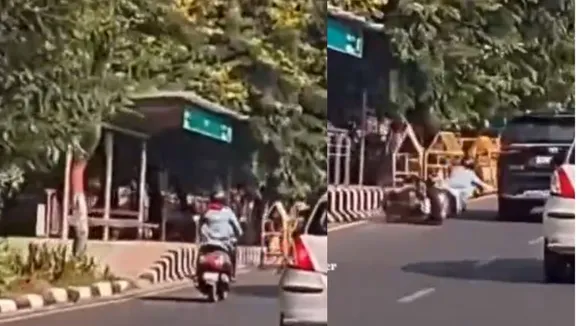 Viral accident video social media