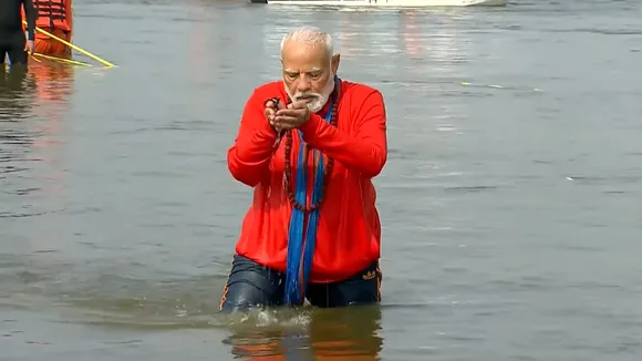 pm modi maha kumbh today