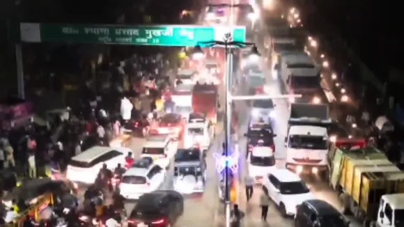 Heavy traffic jam in Prayagraj