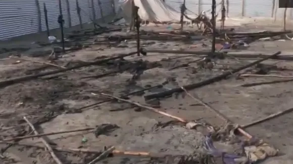 Mahakumbh Fire Breakout today in sector 8 bajrang das marg updates in hindi