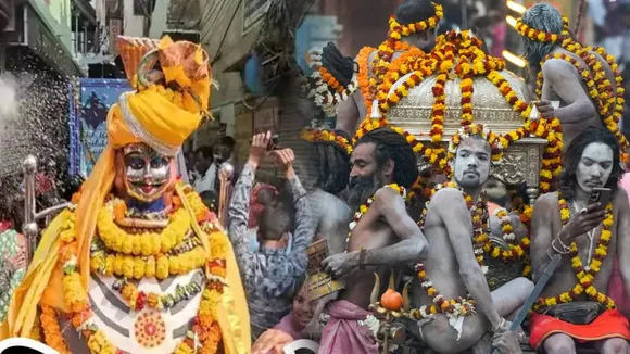 Kashi Lord Shiva procession taken out with 10000 Naga Sadhus
