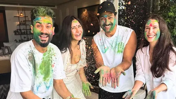 vicky katrina holi celebration