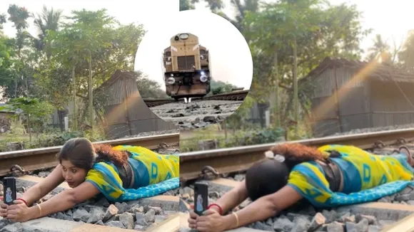 viral train video on social media