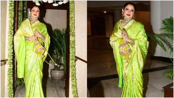 Rekha saree look