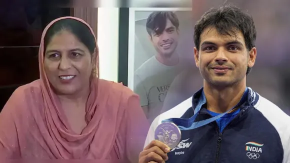 neeraj chopra with mother