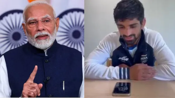 Narendra Modi talks to olympics bronze medalist Aman Sehrawat watch video 