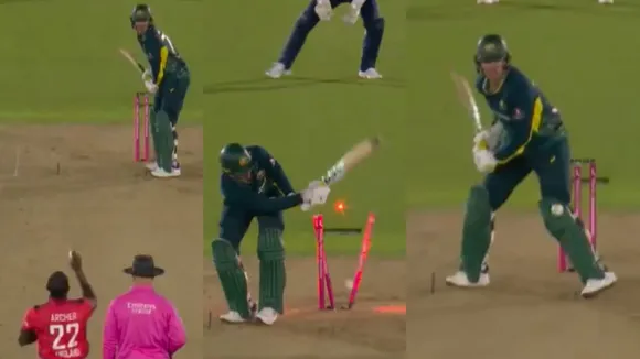 batsmen lost his wicket on full toss ball during ENG vs AUS watch viral video 