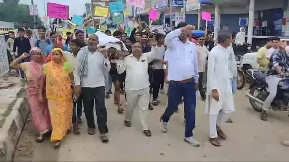 Rajasthan Waterlogging Protest