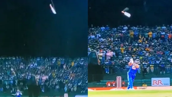 IND vs SL 1st T20 Rishabh Pant played a strange shot, the bat flew in the air and ball went to boundary , watch video