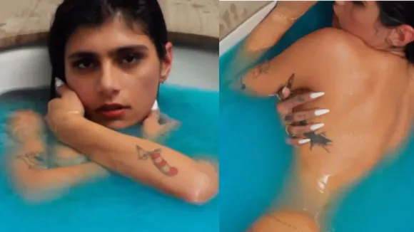 mia khalifa in bathtub