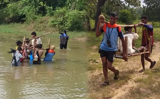 छत्तीसगढ़ः जवानों ने घायल नक्सली को करीब 12 किमी कंधे पर लादकर पहुंचाया अस्पताल